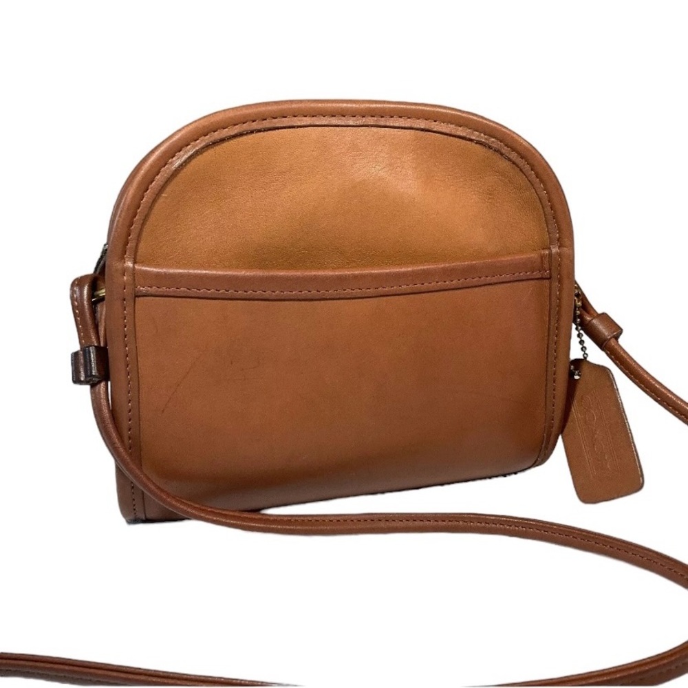 Vintage Coach Abbie 9017 British Tan Leather Small Crossbody Bag